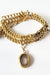 Bracelet Yellow gold American mesh bracelet and charms 58 Facettes