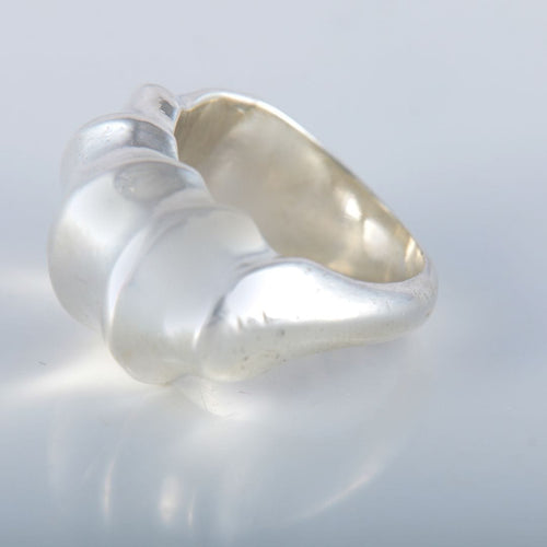 Bague 59 Bague Argent signée Chavent 58 Facettes 8400