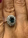 Ring Marguerite style ring Sapphire Diamonds 58 Facettes