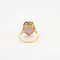 Bague 46 Bague Or jaune, quartz rose 58 Facettes