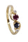 Bague 53 BAGUE MODERNE RUBIS, SAPHIR ET DIAMANTS 58 Facettes 065711