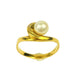 Ring 56 Cultured Pearl and Diamond Gold Ring 58 Facettes 20400000651