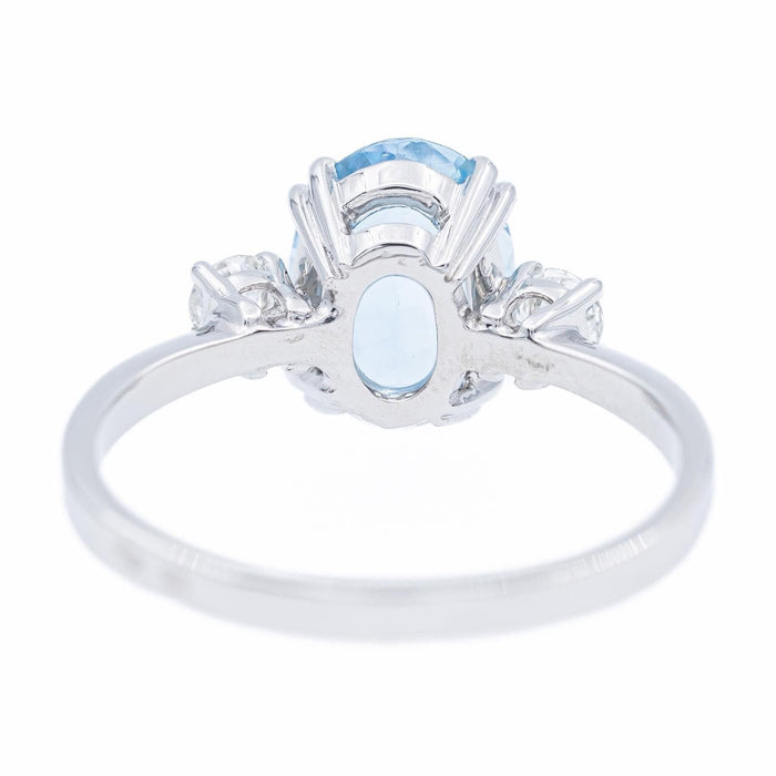 Bague 56 Bague Solitaire Or blanc Aigue-Marine 58 Facettes 2303209CN