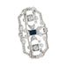 Brooch Art Deco brooch in platinum, white gold, sapphire and diamonds. 58 Facettes 31225