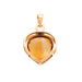 Citrine and Yellow Gold Heart Pendant 58 Facettes 64700151