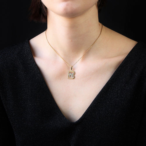 Pendentif Pendentif 2 ors initiales 58 Facettes CVP69