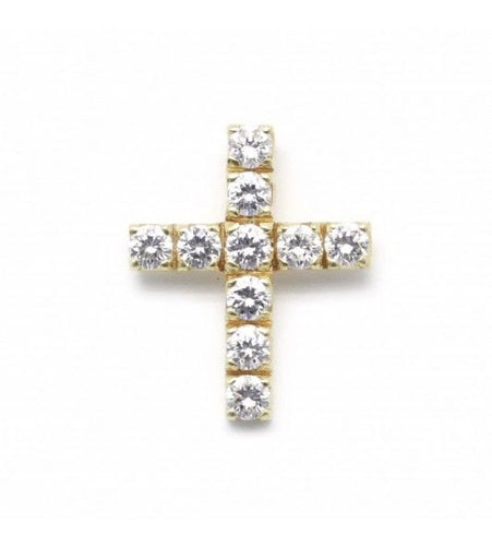 Pendentif Jaune / Or 750‰ Pendentif Croix Or et diamants 58 Facettes 230005SP