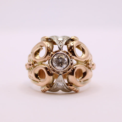 Bague Bague diamants, pierre blanche 58 Facettes