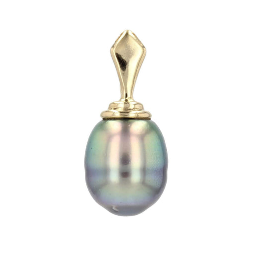 Pendentif Pendentif perle de tahiti grise en poire 58 Facettes 22-424A