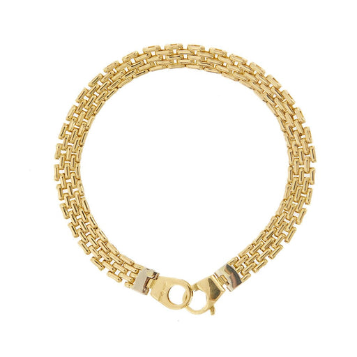 Bracelet Panther mesh bracelet Yellow gold 58 Facettes 35080