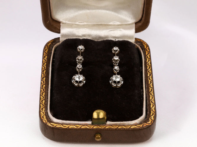 Boucles d'oreilles Dormeuses diamants 58 Facettes 652