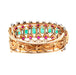 Bracelet Bracelet 1940 Or Jaune, Emeraudes de Colombie, Diamants et Rubis 58 Facettes 62800060