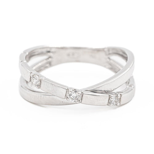 Bague 54 Bague Or blanc Diamant 58 Facettes 2172956CN