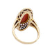 Bague 56 Bague, or jaune, corail et diamants 58 Facettes 33265