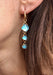 Earrings Pomellato earrings, Capri model, blue topaz and turquoise 58 Facettes