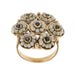 Ring 54 Sapphire and pearl flower ring 58 Facettes 28692
