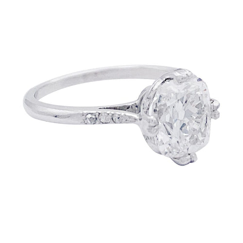 Bague 52 Bague en platine, diamant taille ancienne. 58 Facettes 32468