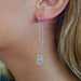 White gold diamond link drop earrings 58 Facettes