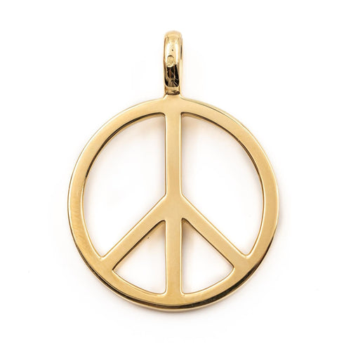 Pendentif Pendentif Peace & Love Or jaune 58 Facettes 2133834CN