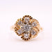 Ring Floral ring White stones, Yellow gold 58 Facettes