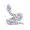 Bague 56 Bague serpent or blanc, diamants. 58 Facettes 32320
