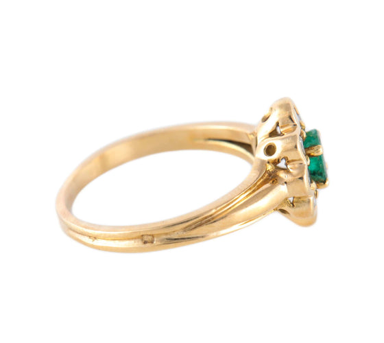 Bague BAGUE FLEUR, EMERAUDE & DIAMANTS 58 Facettes BO/220093 NSS