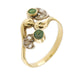 Ring 53 Emerald and diamond Foliage ring 58 Facettes 29565