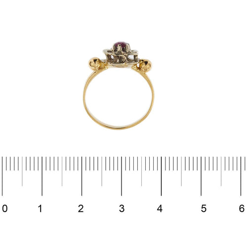 Bague 52 Bague fleur  rubis 58 Facettes 28499