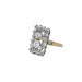 Bague 57.5 Bague rectangle 2 Ors Diamants 58 Facettes REF2302-43