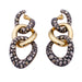 Earrings Pomellato earrings, "Tango", in pink gold, silver and brown diamonds. 58 Facettes 33472