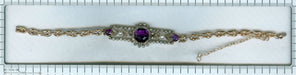 Bracelet Bracelet or, améthyste, diamants 58 Facettes 19087-0060