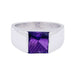 Ring 55 Cartier ring, "Tank", white gold, amethyst. 58 Facettes 33391