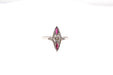 Bague 55 Bague Marquise Or blanc Diamants Rubis 58 Facettes 24974