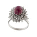 Ring 60 Ruby and diamond daisy style ring 58 Facettes 27889