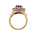 Ring 49 Pompadour ring in yellow gold and platinum, Burmese ruby, diamonds. 58 Facettes 30770