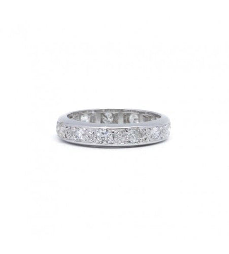 Bague 48 / Blanc/Gris / Platine 950 Alliance Platine Et Diamants 58 Facettes 210106R