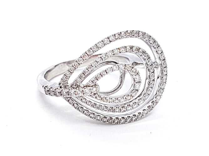 Bague 53 Djula Bague Or blanc Diamant 58 Facettes 00614CN