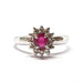 Ring Daisy Ruby Diamond Ring White Gold 58 Facettes