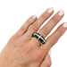 Ring 57 Chaumet ring, “Anneau” model, white gold, diamonds and ebony. 58 Facettes 31094