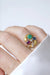 Ring Snake and clover ring, Sapphire, Emerald, Garnet 58 Facettes