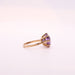 Ring Yellow gold round amethyst ring 58 Facettes