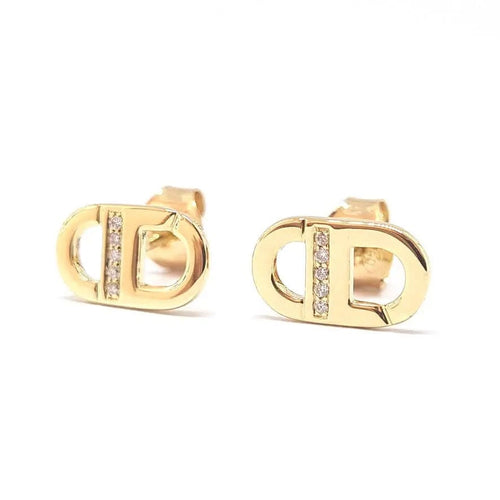 Boucles d'oreilles Boucles d'oreilles liens diamants or jaune 58 Facettes