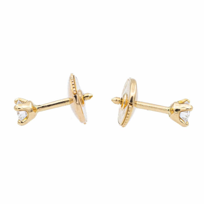 Boucles d'oreilles Boucles d'oreilles Puces Or jaune Diamant 58 Facettes 2295036CN