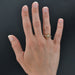 Ring 53 Yellow and white gold diamond ring arabesques small model 58 Facettes AN199