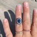 Ring 51 Lady Di ring in white gold, sapphires & diamonds 58 Facettes 32