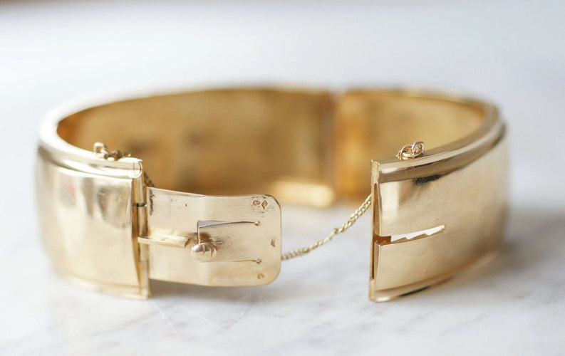 Bracelet Bracelet jonc manchette, lettre M diamants 58 Facettes