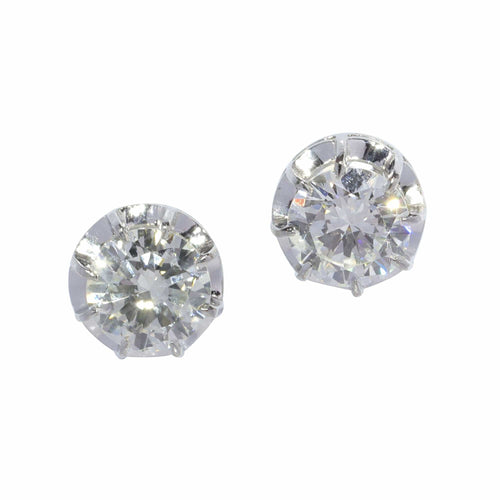 Boucles d'oreilles clous d'oreilles diamants 2,40 ct 58 Facettes 23249-0307