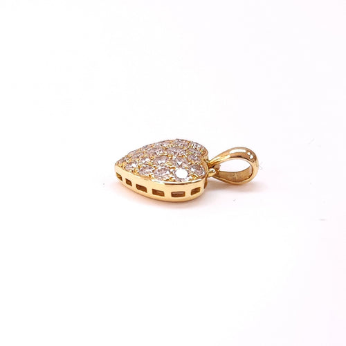 Pendentif Pendentif cœur or jaune diamants 58 Facettes RA-203
