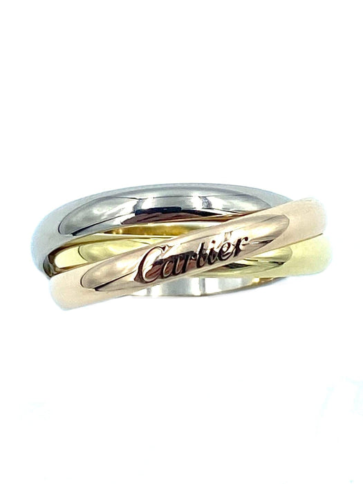 Bague Cartier. Collection Trinity, alliance 3 ors PM 58 Facettes