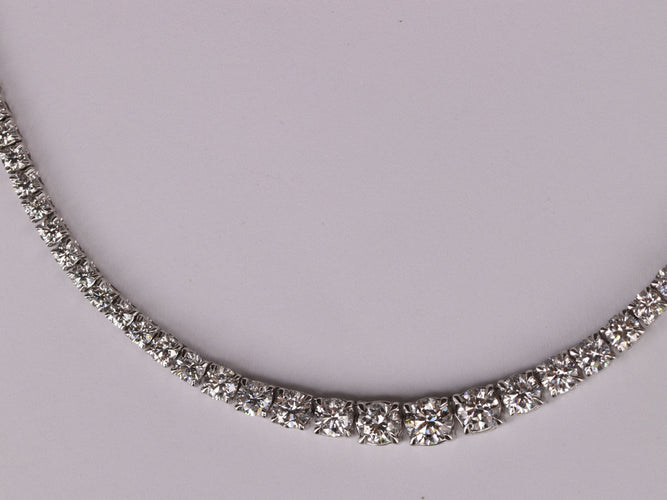 Collier Collier tennis or blanc 58 Facettes NECK379